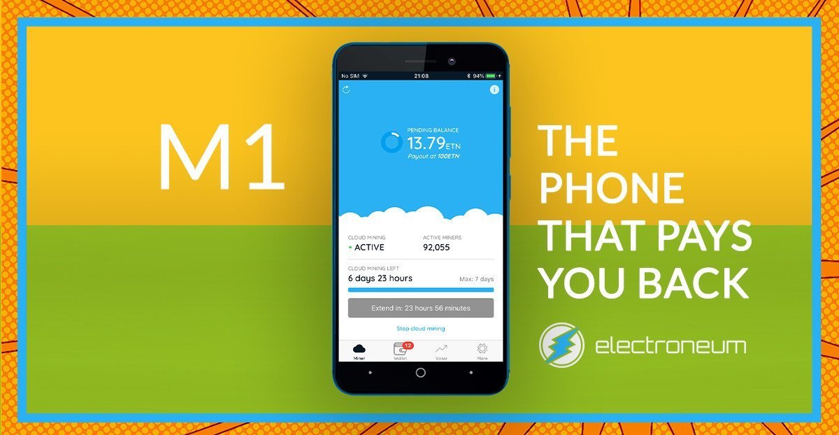 electroneum's tweet image. All around the world, accessibility makes life easier, not $1,000 price tags. Check out the new M1 from Electroneum, with a RRP of $80 and the cloud mining app which pays you back, the M1 is a phone for everyone.