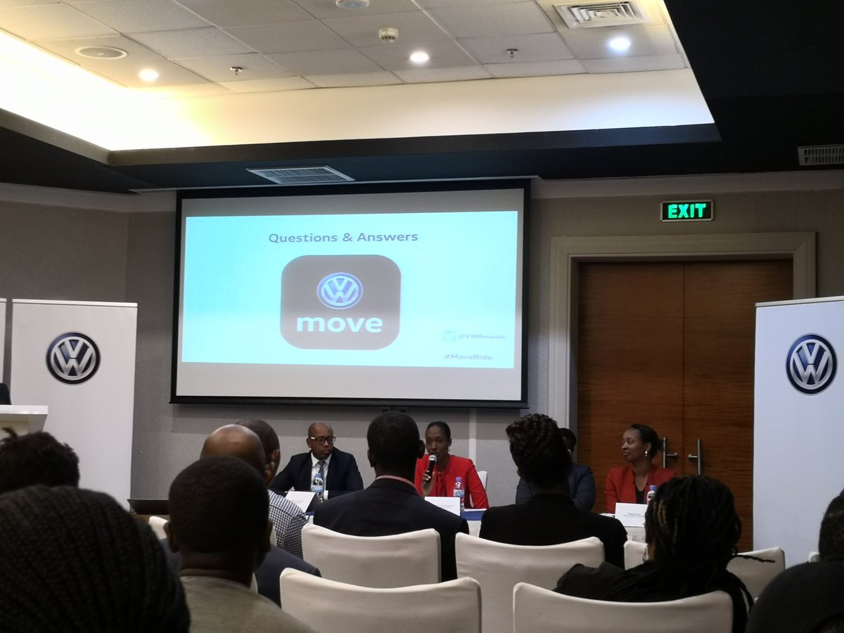 Clarity_PR's tweet photo. HAPPENING NOW:  . @VWRwanda launches  #MoveRide, a ride hailing service using an App on Apple iOS &amp; Android smartphones.   Fares for the rides were announced for #Polo #Passat #Teramont.          On avg. the service has had 120 users per day. #clarityonafrica #MoveRidelaunch https://t.co/enEDgKrzy4
