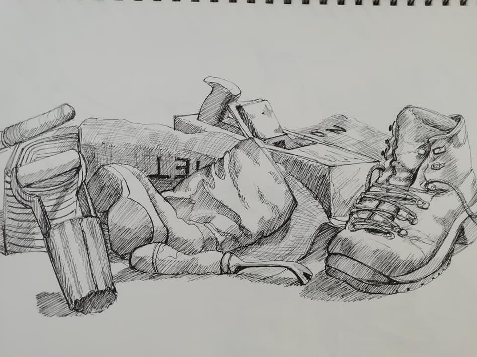 Spring is here  so get your boots and tools, pencils  and paintbrushes out for some #drawing . Why not join us for our next #Arts #workshop - Remember 2nd Thursday of every month at St Andrews Church hall 8pm. #Enfieldtown.