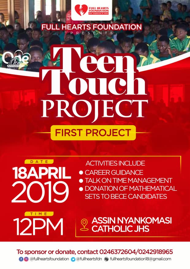 fullheartsfdn's tweet photo. Yaayyyyyh....its a new month and Full Hearts Foundation presents the first project under the TeenTouch Project 💃🏽💃🏽💃🏽💃🏽

For Donation and Sponsorship contact
0246372604/0242918965

#fullheartsfoundation
#fromcompassiontoaction
#teentouchproject https://t.co/4xvy8yvF0P