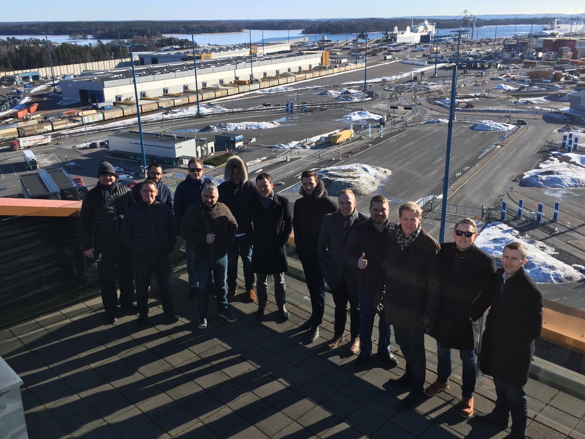 evanslogicor1's tweet image. Great trip to Helsinki discussing Light Industrial ...impressive view of the team in front of the Port of Helsinki