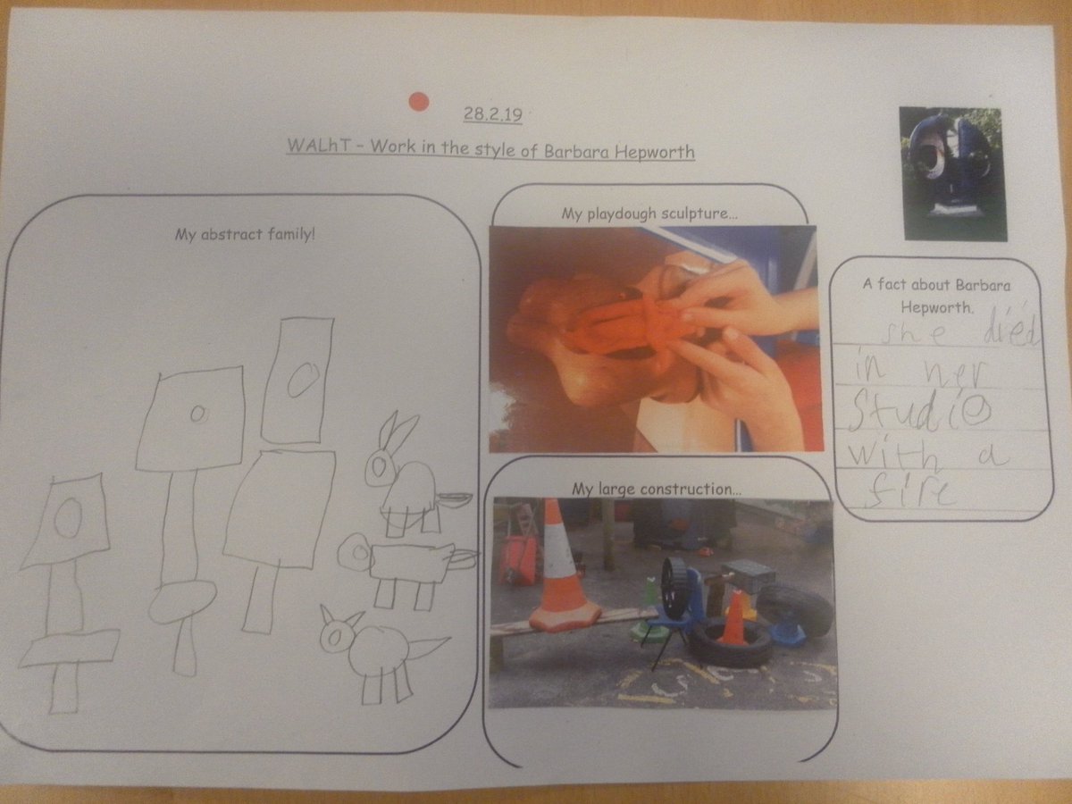 Starlings have had a great afternoon creating artwork in the style of Barbara Hepworth. #abstractart