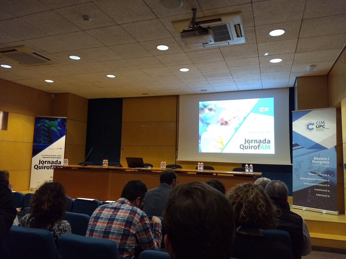 Ramonixto's tweet photo. Asistiendo a la primera jornada sobre impresión 3d quirúrgica QuirofaAM organazida por el centro CIM en el edificio U del campus Sud de la UPC. Que recuerdos! https://t.co/GGYHQf6eJk