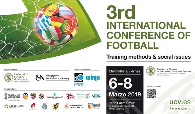 Come to our pre-conference workshop next Wednesday 9am! Load monitoring in football ⚽️ #ICFUCV19 @realtracksystem @UCV_es @UcvFootball @CAFDucv