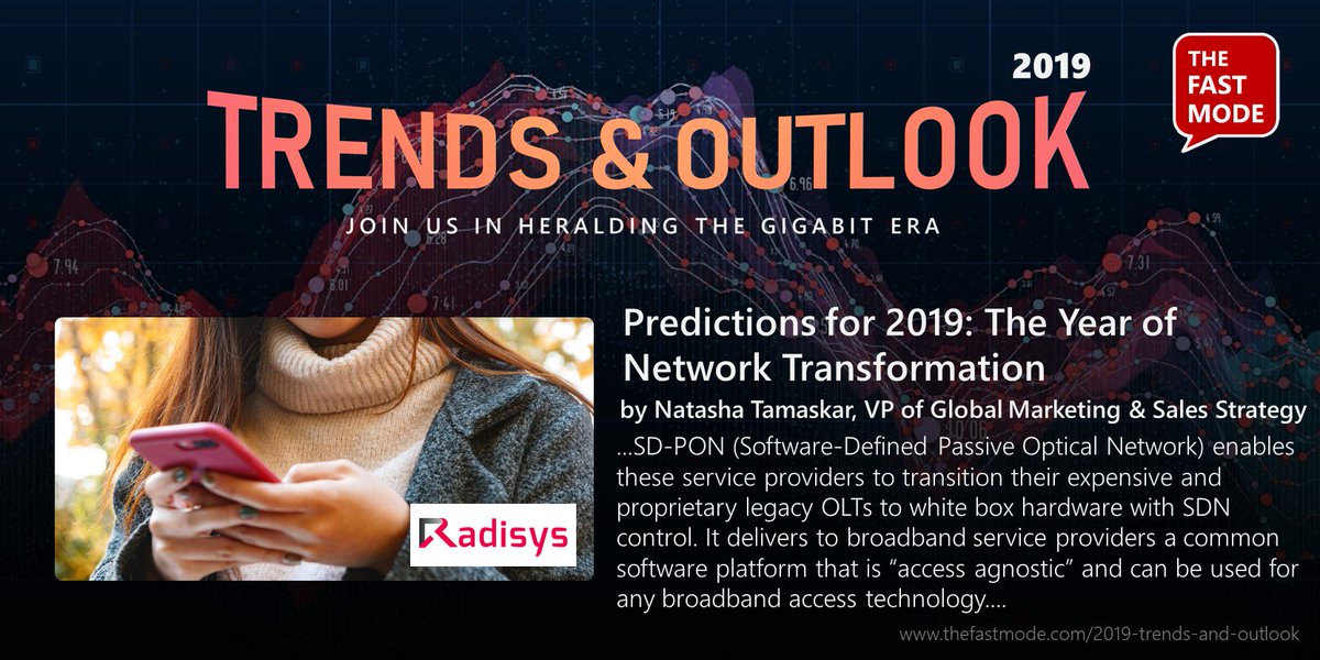 TheFastMode's tweet image. Predictions for 2019: The Year of Network Transformation - Natasha Tamaskar, VP of Global Marketing & Sales Strategy, @Radisys
thefastmode.com/technology-sol…
#Telecoms #SDN #Softwaredefinednetworking #NFV #Virtualization #PON