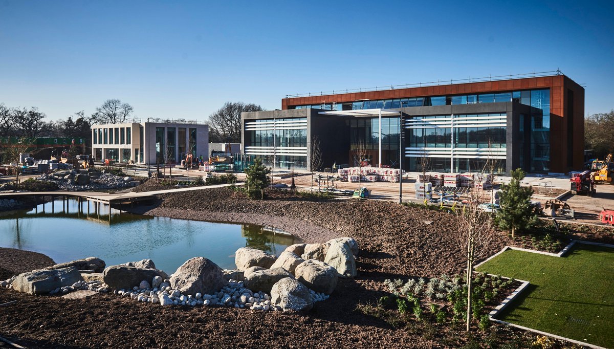 IMProps's tweet photo. Wow! Fantastic to see the progress being made at our brand new HQ campus in #Solihull - looking stunning in this weeks sun! A detailed &amp; complex project being carried out by our Project delivery team &amp; @BAMPPP - which will be a truly fantastic place to work #IMdelivery #onsite https://t.co/imxhw9QnwO
