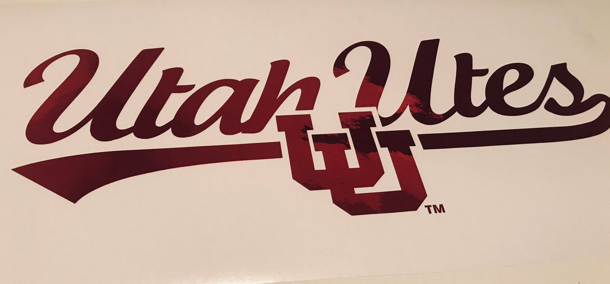 dahlelama's tweet photo. It’s been a while since I’ve done a giveaway. So follow and retweet for a chance to win this 18” red chrome UU Utah Utes script decal. https://t.co/NGF4a41ffD