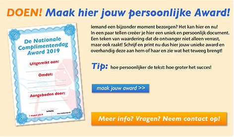 Culemborg's tweet photo. Vandaag is het Nationale Complimentendag. Wie maak jij een compliment? Denk je ook aan jezelf? En samen zijn we Culemborg, iedereen telt mee. https://t.co/BUAwI4eRAC