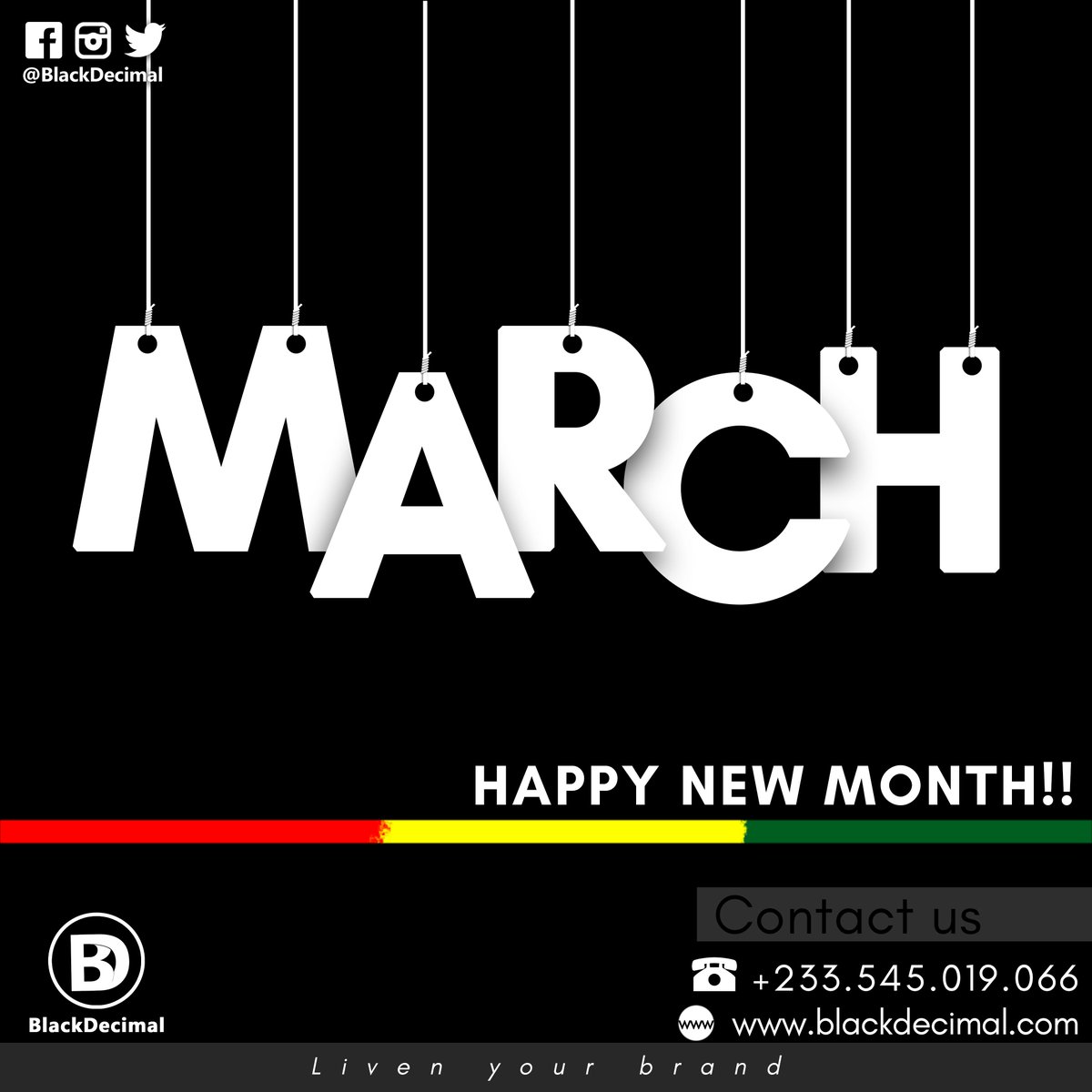 BlackDecimal's tweet photo. A new month came your way. Make it an amazing one, it doesn’t matter if  the weather is bad, or your mood is not good at all you just have to  stand tall and be happy.⚫️https://t.co/dxA8xudhXw #HappyNewMonth #beHappy #BlackDecimal  #branding #techguys #SEO #analytics #ITConsult https://t.co/GuWT3fsXuk