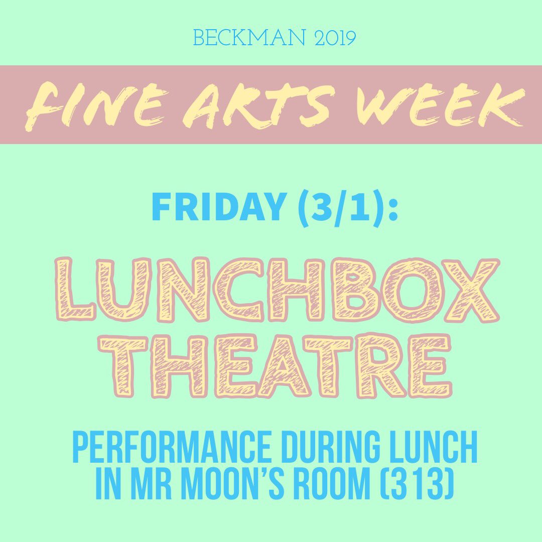 Last day of Fine Arts Week tomorrow! ⭐️ Thanks to all of the students who’ve made this week so great.