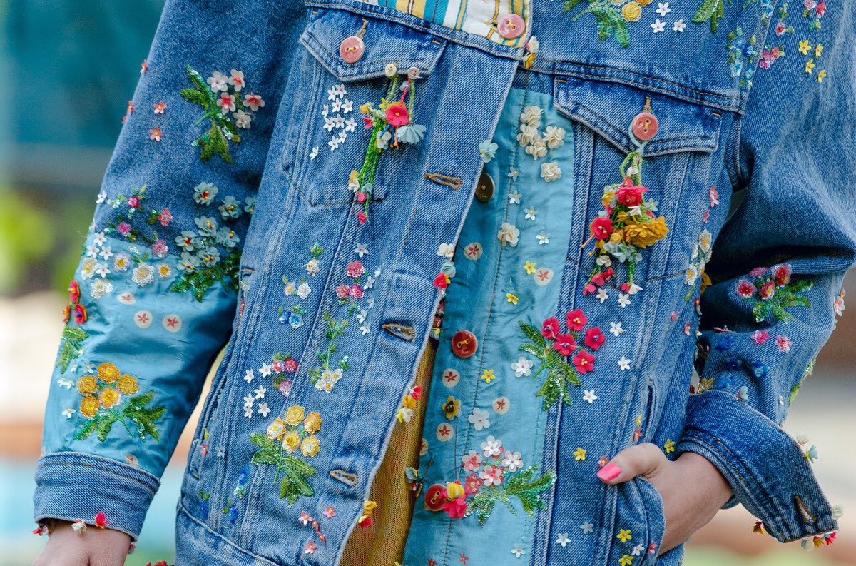 hand embroidered jean jacket
