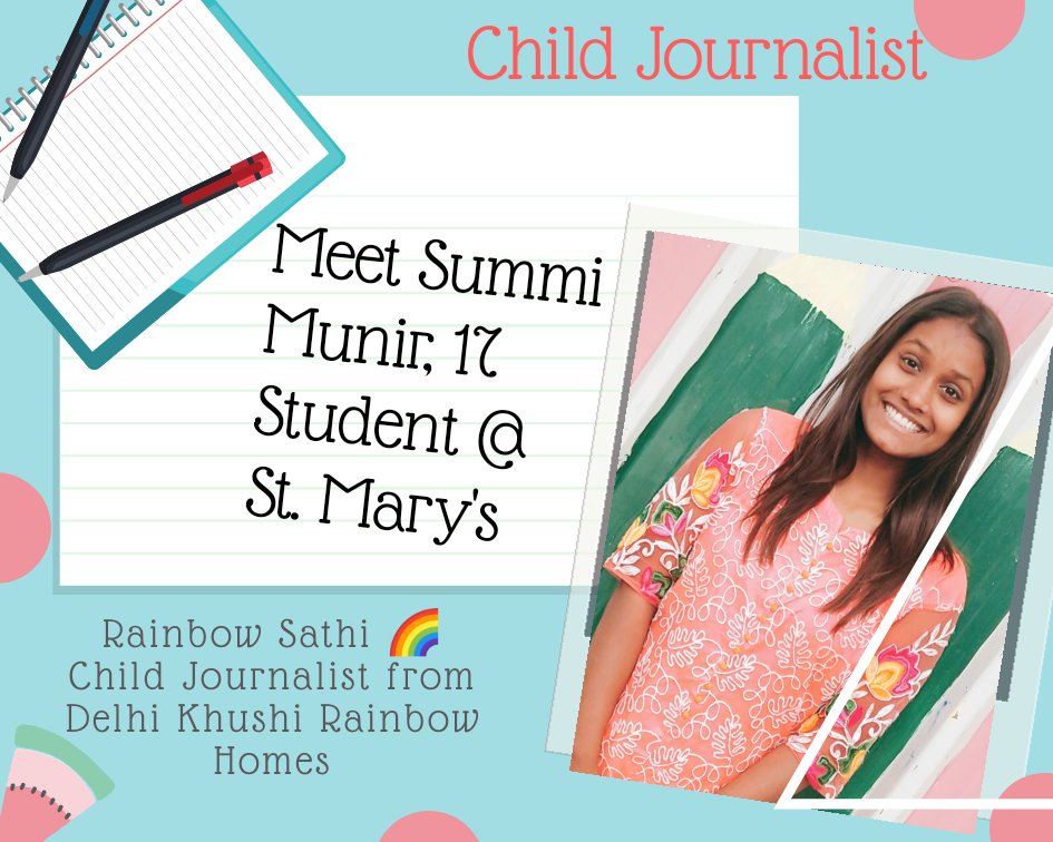 rainbowhomesin's tweet photo. Meet our #childjournalist of quarterly magazine #Rainbowsathi from Delhi #rainbowhomes.
The #article featured talks about #inclusion n in #education https://t.co/iJzXMDPVYZ