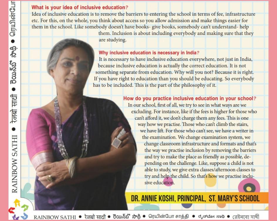 rainbowhomesin's tweet photo. Meet our #childjournalist of quarterly magazine #Rainbowsathi from Delhi #rainbowhomes.
The #article featured talks about #inclusion n in #education https://t.co/iJzXMDPVYZ