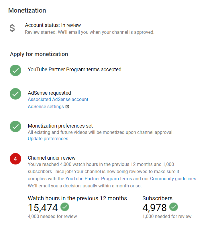 SunnyPlayz's tweet photo. @TeamYouTube This is my monetization page, I messaged you that I have been waiting for over a month, my channel is sunnyplayz https://t.co/MxK2Yloi90 https://t.co/EbyQdRKQ8l