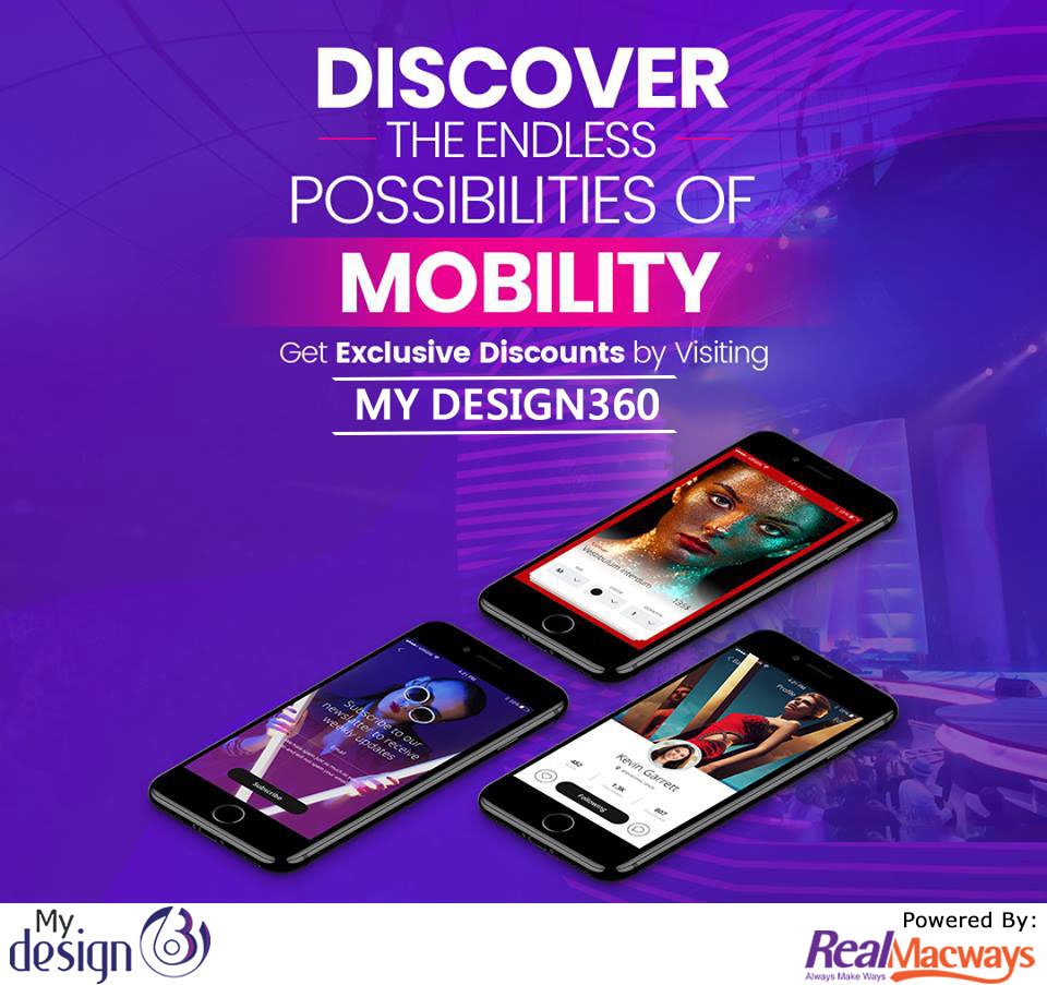 Extend your Business reach to every hand with a customized MobileApp. Meet <a href="/Mydesign360/">My Design 360</a> at <a href="/RealMacways/">RealMacways</a>!

#MobileApp #Design #Development #Application #IOS #Android #Business #Marketing #MyDesign360 #RM #RealMacways