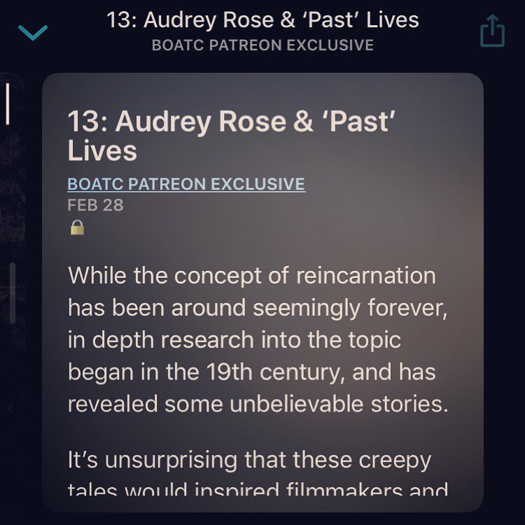 Patreon Exclusive Episode 13: Audrey Rose &amp; ‘Past’ Lives is up for the February reward! Patrehttps://www.patreon.com/posts/patreon-episode-25028662
Before we go into an in-depth discussion of the film, we kick off our episode with two cases of possible 'past lives'.