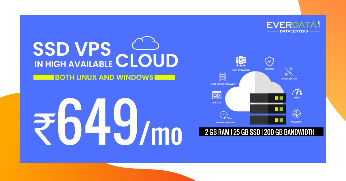 Everdata_Tech's tweet image. SSD VPS Cloud starts at just 649/month only. Processor 1 core, RAM 2GB, Bandwidth 200GB, Dedicated IP 1 &amp;amp; many more. Order Now. 24/7 Technical Support.
everdata.com/vps-cloud
#ssdvpscloud #vpscloud #SSDVPS #everdatatechnology