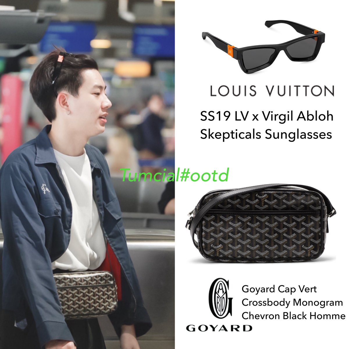 goyard cap vert bag