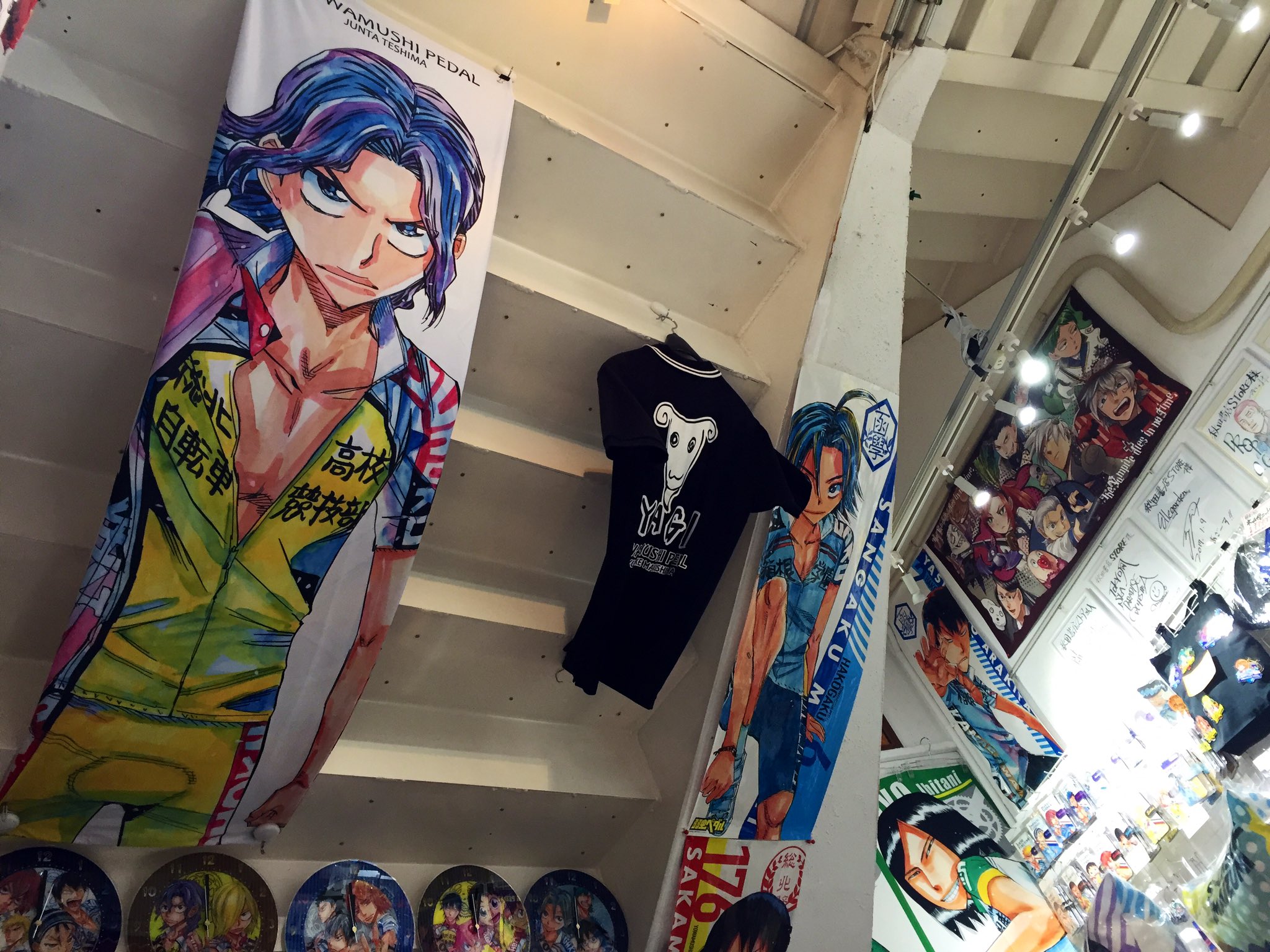 秋田書店 - 手嶋純太 弱虫ペダル 秋田書店ストア 手嶋純太 青八木一 アクリル掛け時計