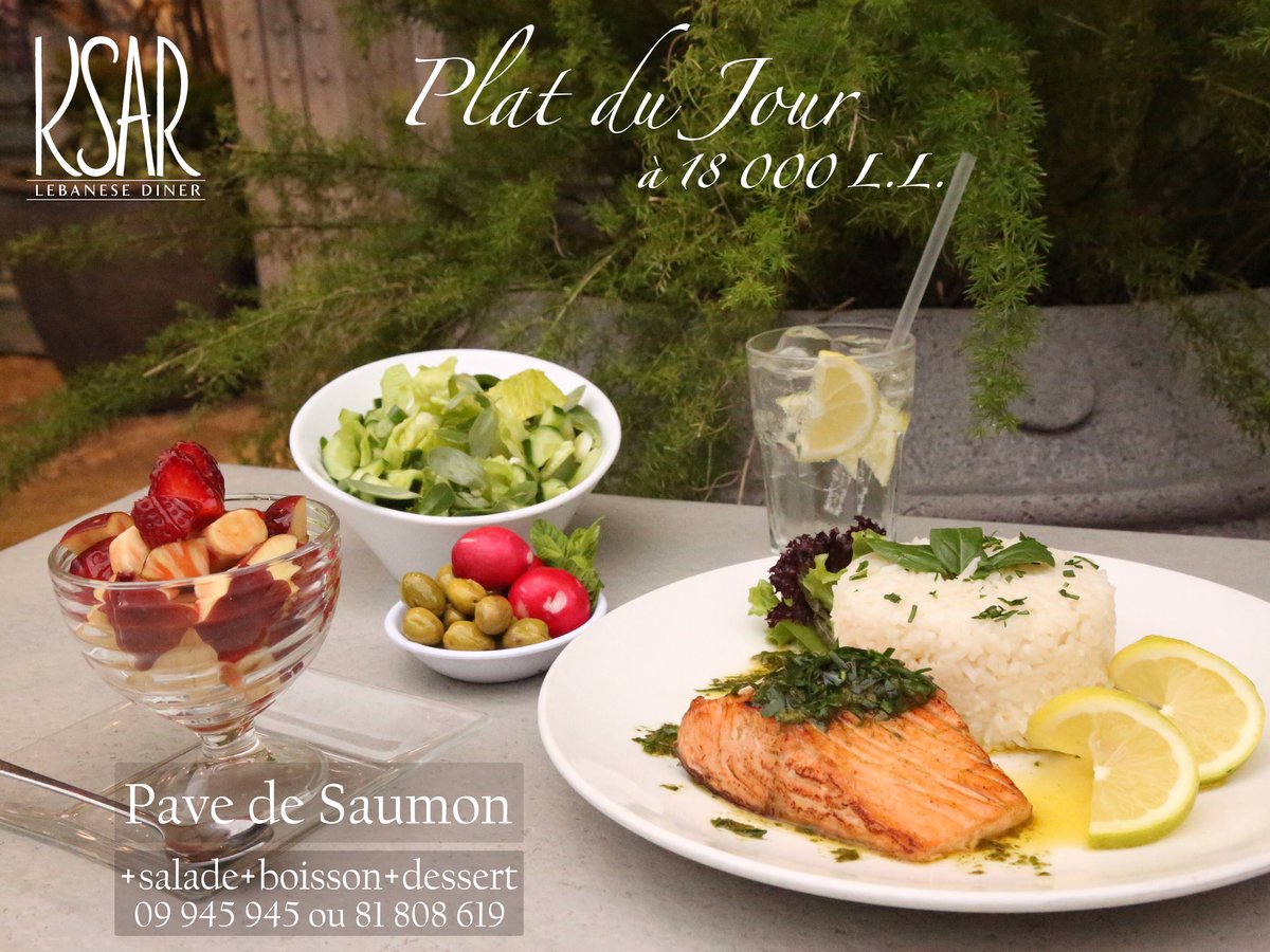 Ksarbyblos's tweet photo. “Pave de Saumon” pour Vendredi. Un vrai délice!
Livraison Gratuite!
#ksarlebanesediner #ksarrestaurant #ksar #saumon #salmon #rice #seafood #fruits #salad #drink #tasty #delicious #deliciousfood #food #foodie #foodlover #foodporn #foodaddict #foodblogger #byblos #lebanon https://t.co/qXBDtffM4R