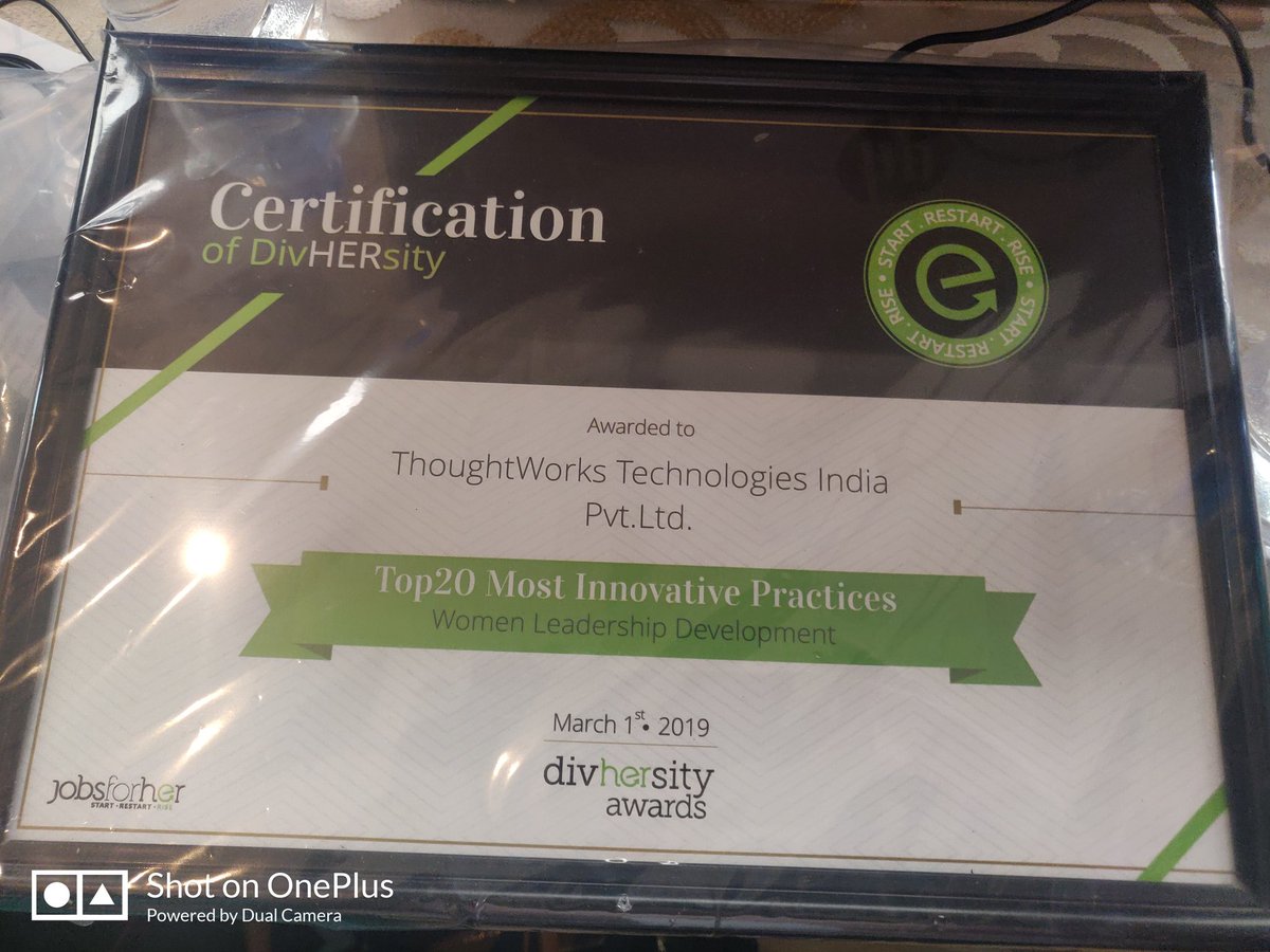 hsavvy's tweet photo. #Rainingawards @thoughtworks #AccelHERate2019 @jobsforher @tina_vinod @SameerSoman @smithahs @SudhirTiwari_ https://t.co/Z8vDSjem34