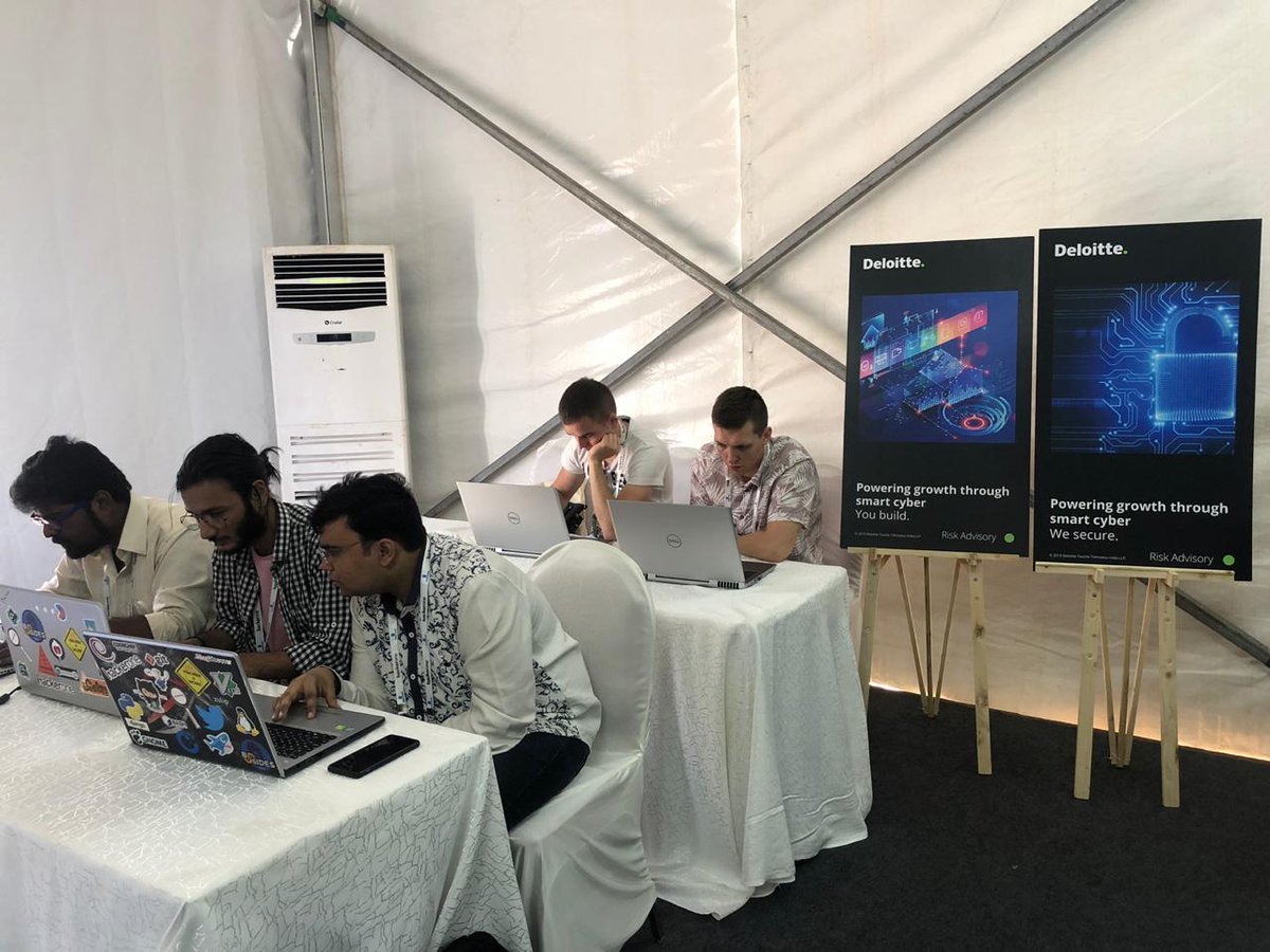 DeloitteIndia's tweet image. #RiskAdvisory is at Nullcon 2019 in Goa. Capture The Flag – Battle Underground Competition is on! Here’s a glimpse of the tech warriors competing for the security throne. Know more: deloi.tt/2H9DodQ #DeloitteAtNullcon #SecurityDoneRight #NullconDasham
