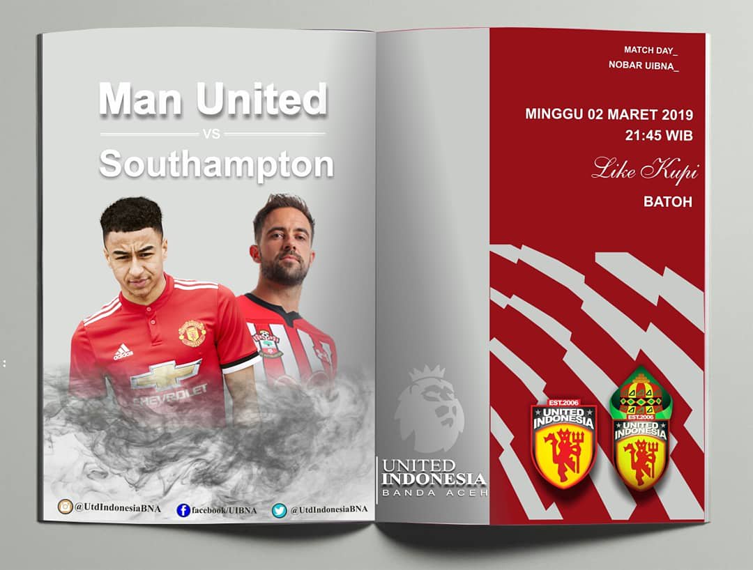 UtdIndonesiaBNA's tweet photo. [Nobar UIBNA]
📣: @ManUtd v Southampton
📆: Sabtu, 02/02/2019
⌚: 21:30 wib
🏣: LIKE KUPI BATOH 
💵: Just Order 
👕: All about United (UI, MU Home, All About United)
@UtdIndonesia
#UIBNA 
#UtdIndonesia 
#UiBigFamily
#unityforunited 
#roadto8thanniversary 
#8rilliant https://t.co/S5wwXcozsl