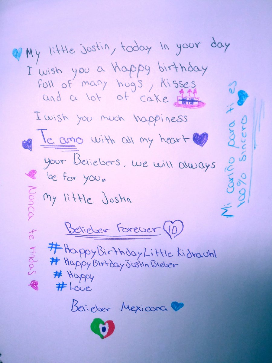 banibieber's tweet photo. Te amo mi bebe @justinbieber #HappyBirthdayJustinBieber #HappyBirthdayLittleKidrauhl #JB25 #LetterForJustin https://t.co/u4rqjqkdpY