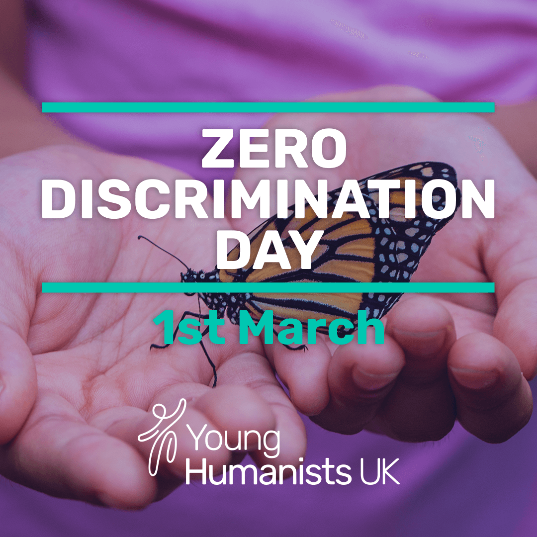 YoungHumanists's tweet photo. Young Humanists and Humanists UK work tirelessly to end religious discrimination in schools, our government, and our justice system. Hopefully one day we'll put ourselves out of a job 💪#endreligiousdiscrimination #humanism #zerodiscriminationday https://t.co/8QhEYkyHbo