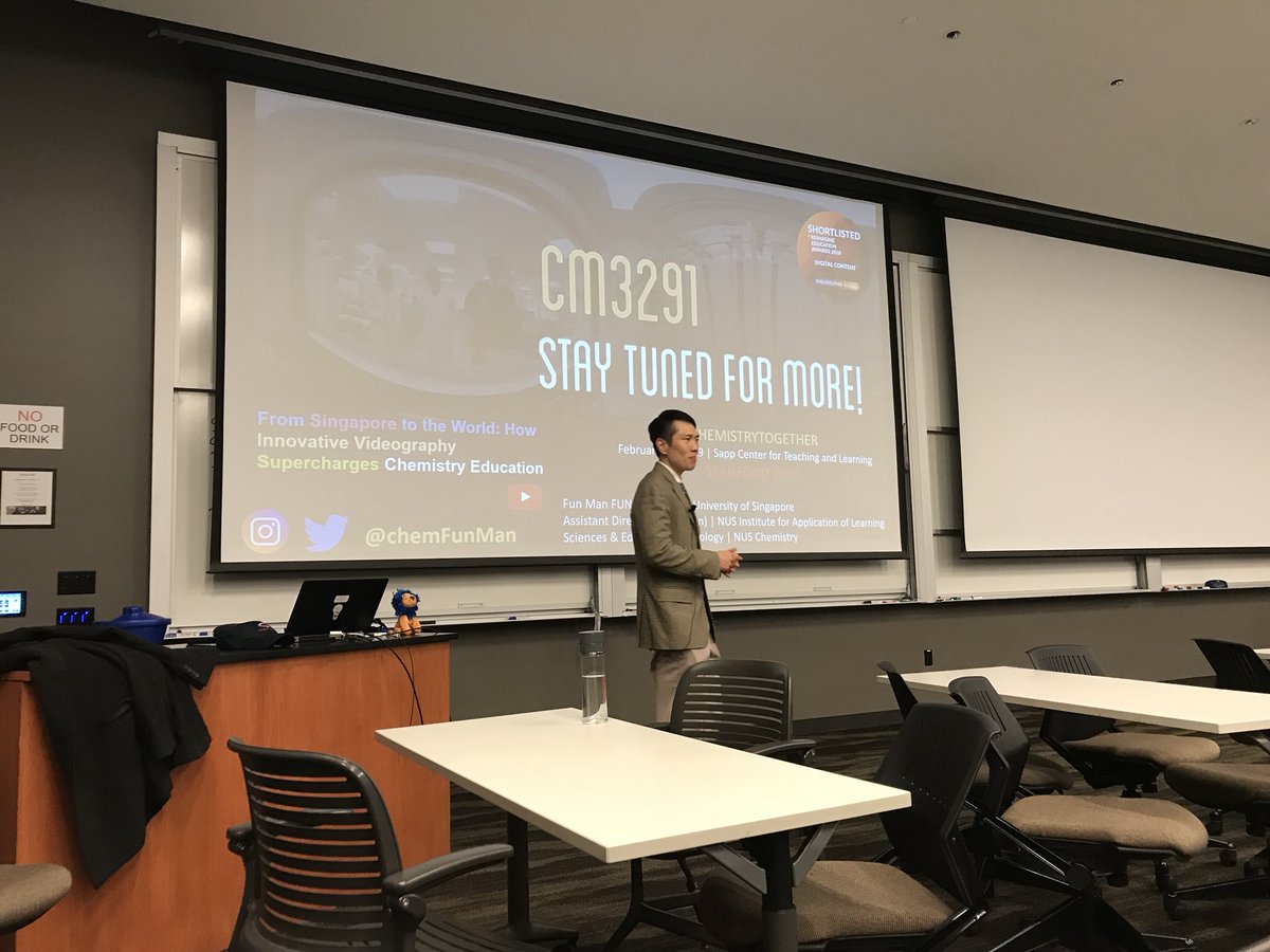 chemFunMan's tweet photo. Thankful to be given some airtime to share my humble experience with the @StanfordUChem graduates TA on #edtech in @ACSDivCHED #IPOV and #mentorship conducted at @ChemNUS @NUSingapore supported by @nuscit thanks Jen & @RichardZare @kangyongloh https://t.co/09gbwBKZJZ