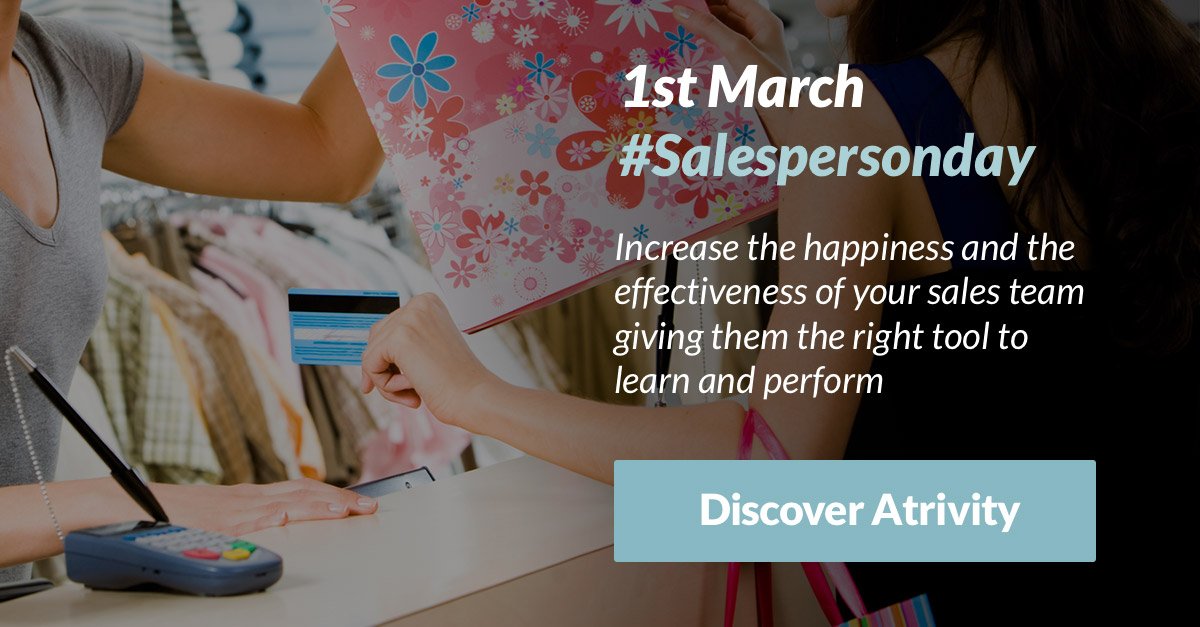 Compettia's tweet photo. Keeping #salespeople #motivated is one of the biggest challenges facing sales #management today, regardless of industry. For the #Salespersonday choose the right solution and  go the extra mile to reach beyond goals. Discover #Atrivity: https://t.co/f06JvPMg6Y https://t.co/vmLnbNZxja