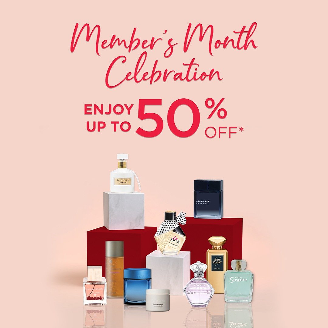 cnf_store's tweet photo. 🎊It's an Exclusive Month for our  Member🎊
Enjoy our treat for fragrances collection up to 50% OFF (selected items) ❗
Do not miss your chance during this month
Valid for every offline &amp; online purchases
Visit our official website https://t.co/BjhcZS9uyU
#CnfStoreOfficial https://t.co/qCGexBQil7