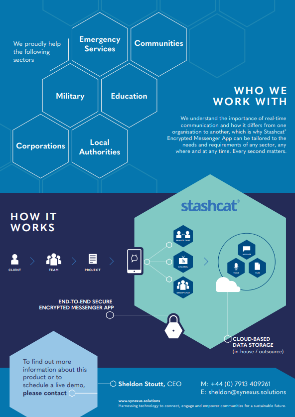 synsols's tweet photo. Did you know, all the data you share with your contacts in the popular communication apps go through American servers? Do you know what they do with your data? Hmm.. 

#stashchat #BAPCO2019 #CCE2019 #connecting #information #publicsafety #joinbapco #keepingyouconnected #informing https://t.co/nvi0R1ZoLZ