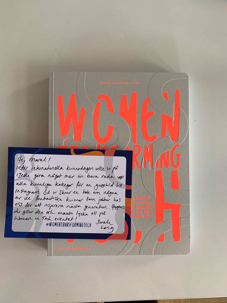 Thank you for the book iZettle &amp; co —I share it with my talented female colleagues, <a href="/Mani_Vertigo/">Mani</a> &amp; Sara at <a href="/Watty_io/">Watty</a> #WomenTransformingTech