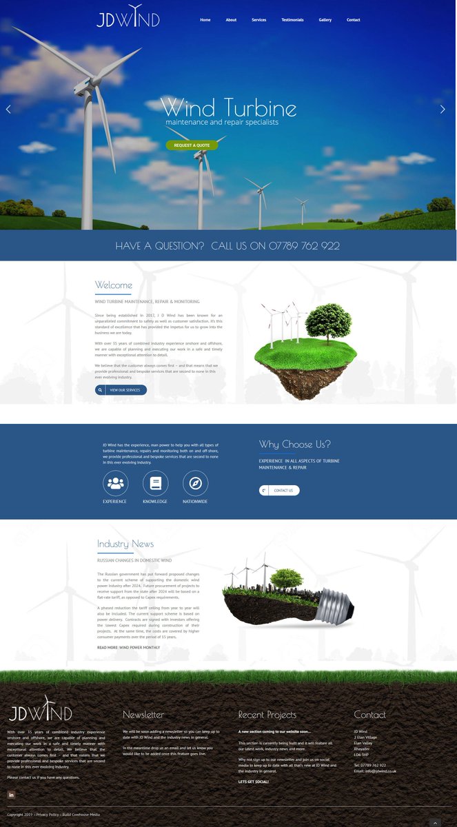CowHouseMedia's tweet photo. New website launched for JD Wind, turbine and maintenance repair specialists in #Rhayader #Wales

VISIT: https://t.co/EzCImCctkT https://t.co/Y4MxgrCbbC