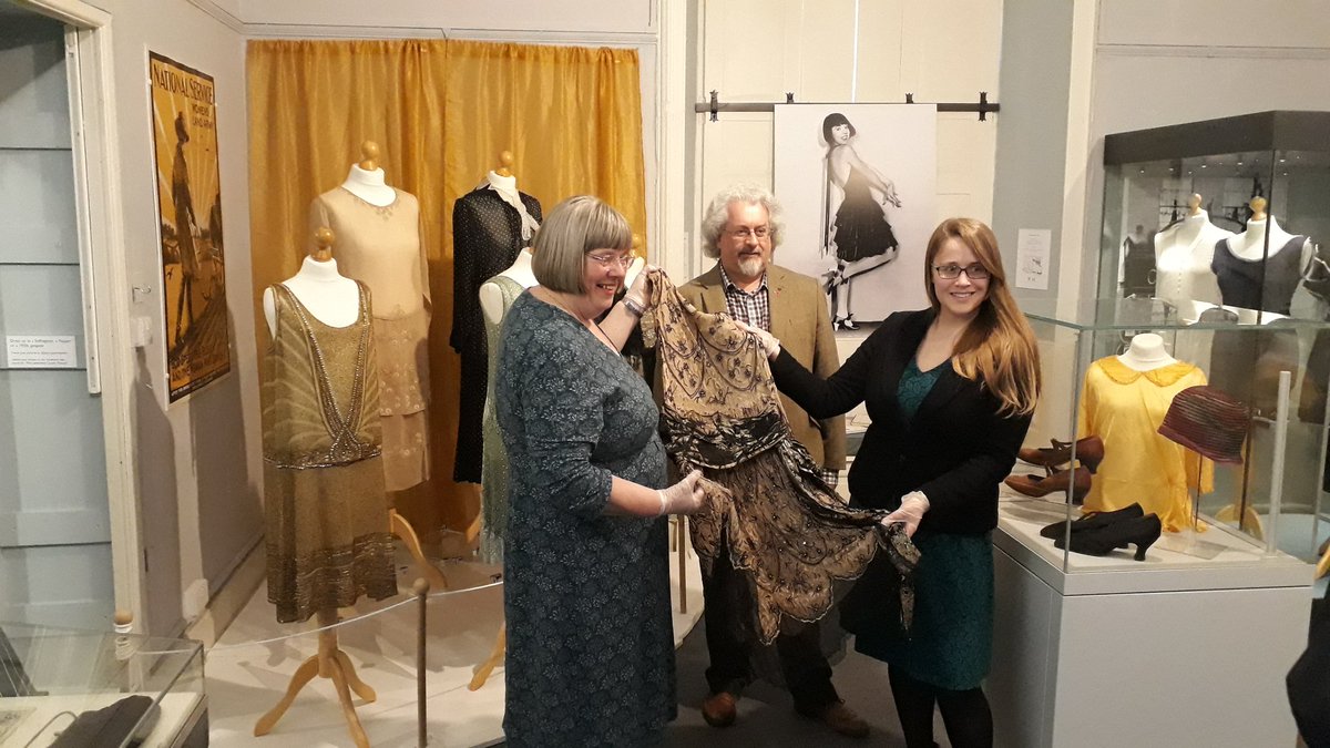 WW1Worcs's tweet photo. Behind the scenes at Fashioning Peace @HartleburyCPT @worcestermuseum exhibition opens to the public 2 March. How did WW1 impact on society post war? Come and find out! https://t.co/qTJE1RzQdV