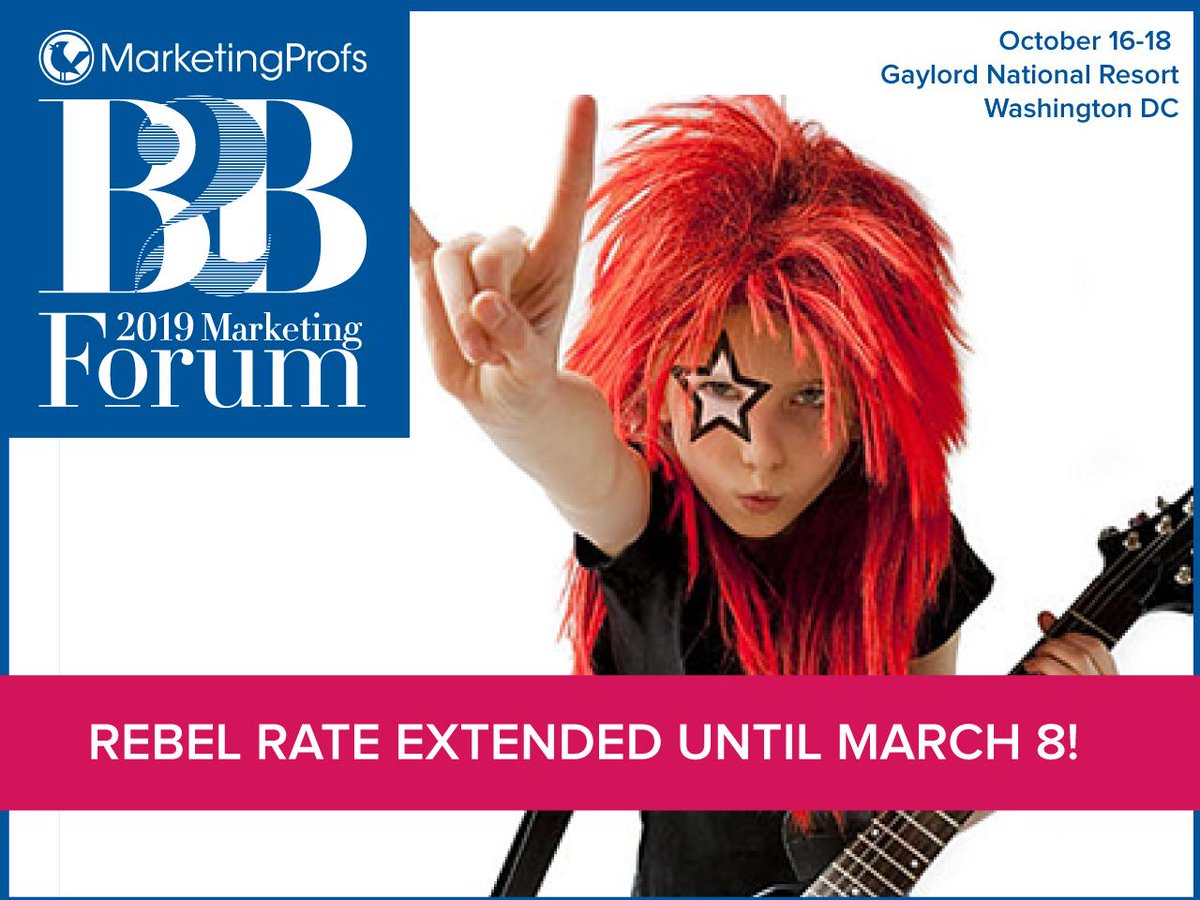 We know you rebels have a million things going on (like building mega-snow forts in your driveway) so we're extending the Rebel rate on #mpb2b for ONE MORE WEEK. Register now before it's too late to get the best price you'll see this year! mprofs.com/mpb2b19-rebel