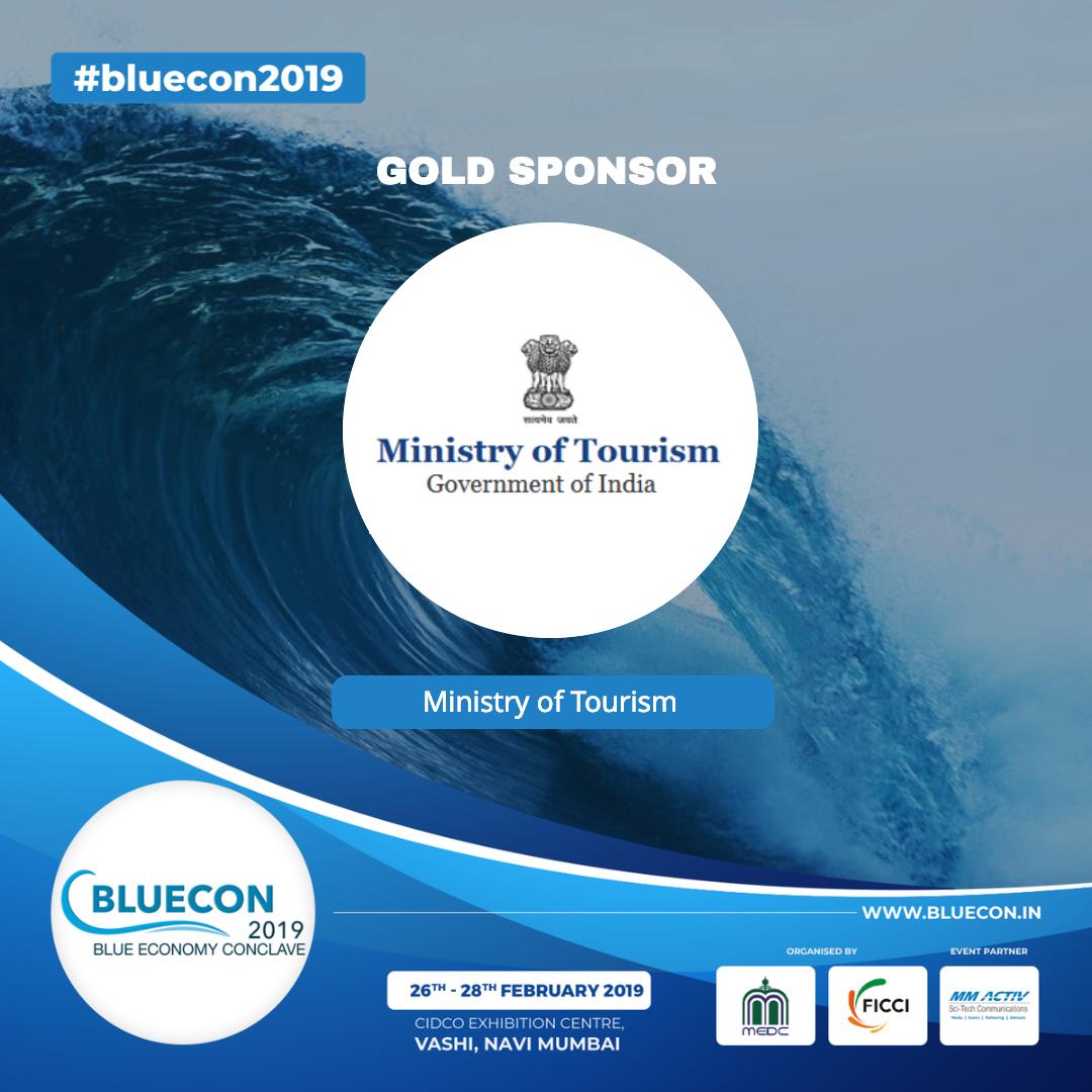 blueconindia's tweet photo. We thank @tourismgoi - Gold Sponsor of the #Bluecon2019 - India's 1st national Conclave on #BlueEconomy https://t.co/v7aRm0hQoB