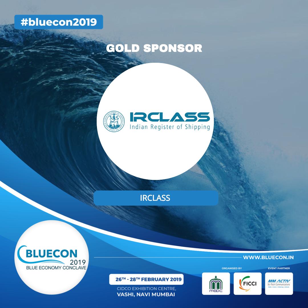 blueconindia's tweet photo. We thank @irclass - Gold Sponsor of the #Bluecon2019 - India's 1st national Conclave on #BlueEconomy https://t.co/wJTSpWCWuM