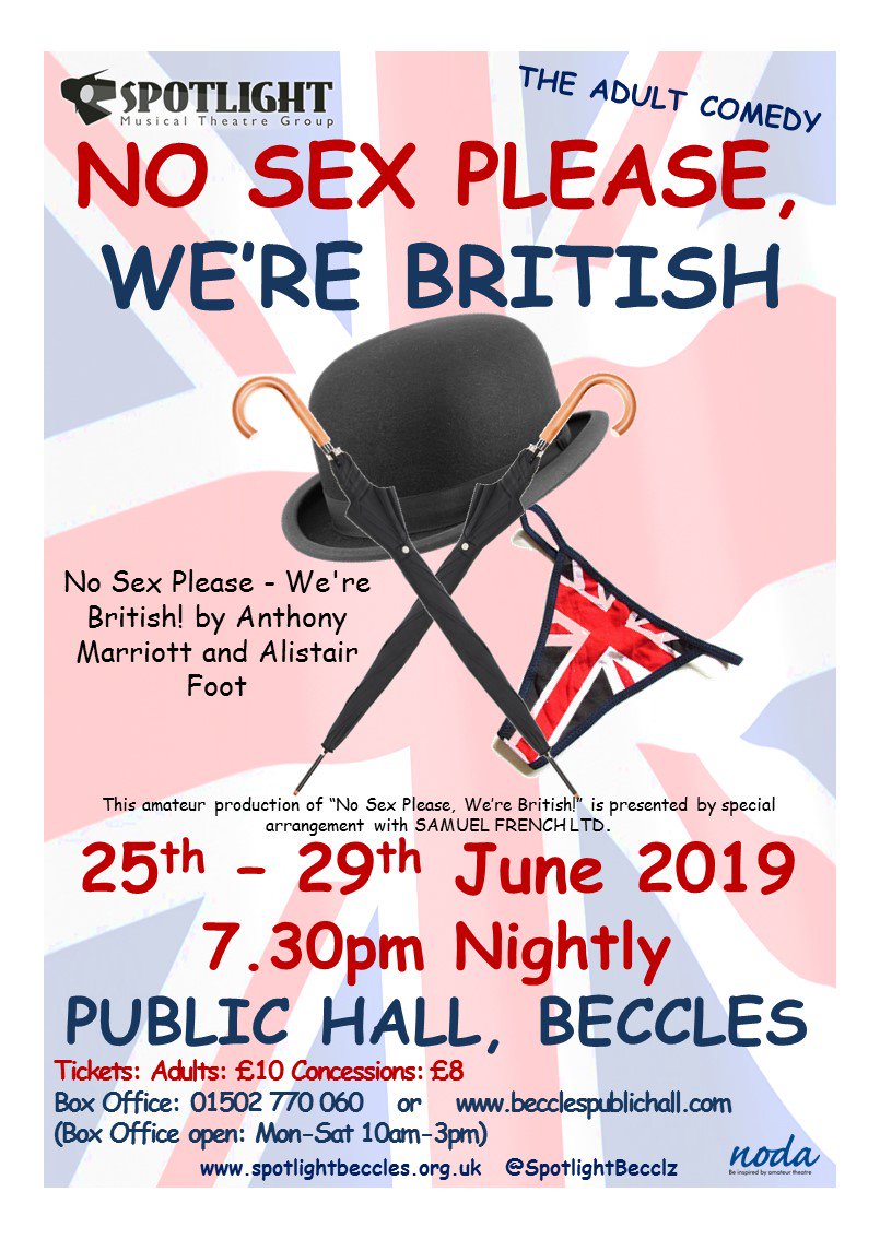 SpotlightBecclz's tweet photo. @Thor1847 Something we're proud to be doing in little old Beccles, Suffolk this June :-) our first non-musical production :-) Directed by @andyouk https://t.co/5J5YJdrpqH