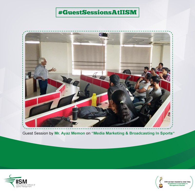 info_iism's tweet photo. #IISM believes in transforming the aspiring #sportsmanagers into astute thought leaders. Itโs been an honour to have Mr. @cricketwallah share his invaluable perspective on โMedia Marketing & Broadcasting In Sportsโ with #IISMStudents
#GuestSessionsAtIISM #LifeAtIISM #IISM https://t.co/ls3G8rYgU3