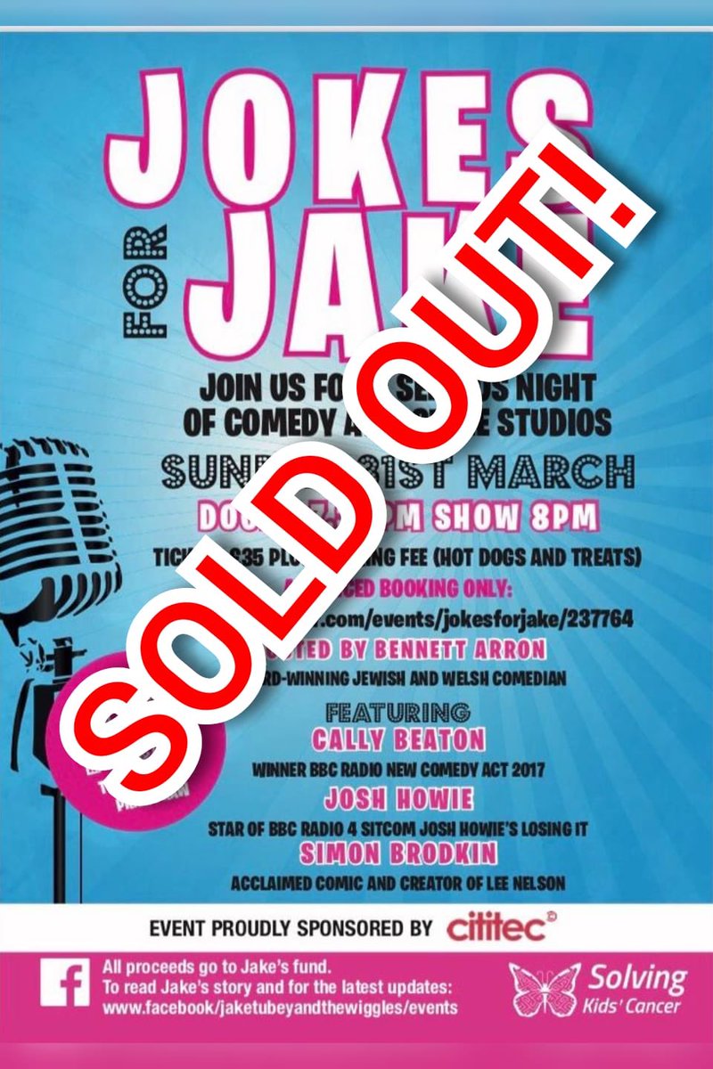 jaketubeywiggle's tweet photo. End of the week positivity klaxon!
Super proud of our superstar boy who has smashed a full week back in school after missing all of the last half term. And super thankful to you lovely lot who have helped us to sell out all 200 tickets for #JokesforJake in less than a week! https://t.co/ij03F32aIt