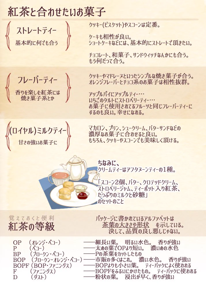 紅茶も色々ありますよww全部一緒と思っている方へ簡単にまとめを作りました！