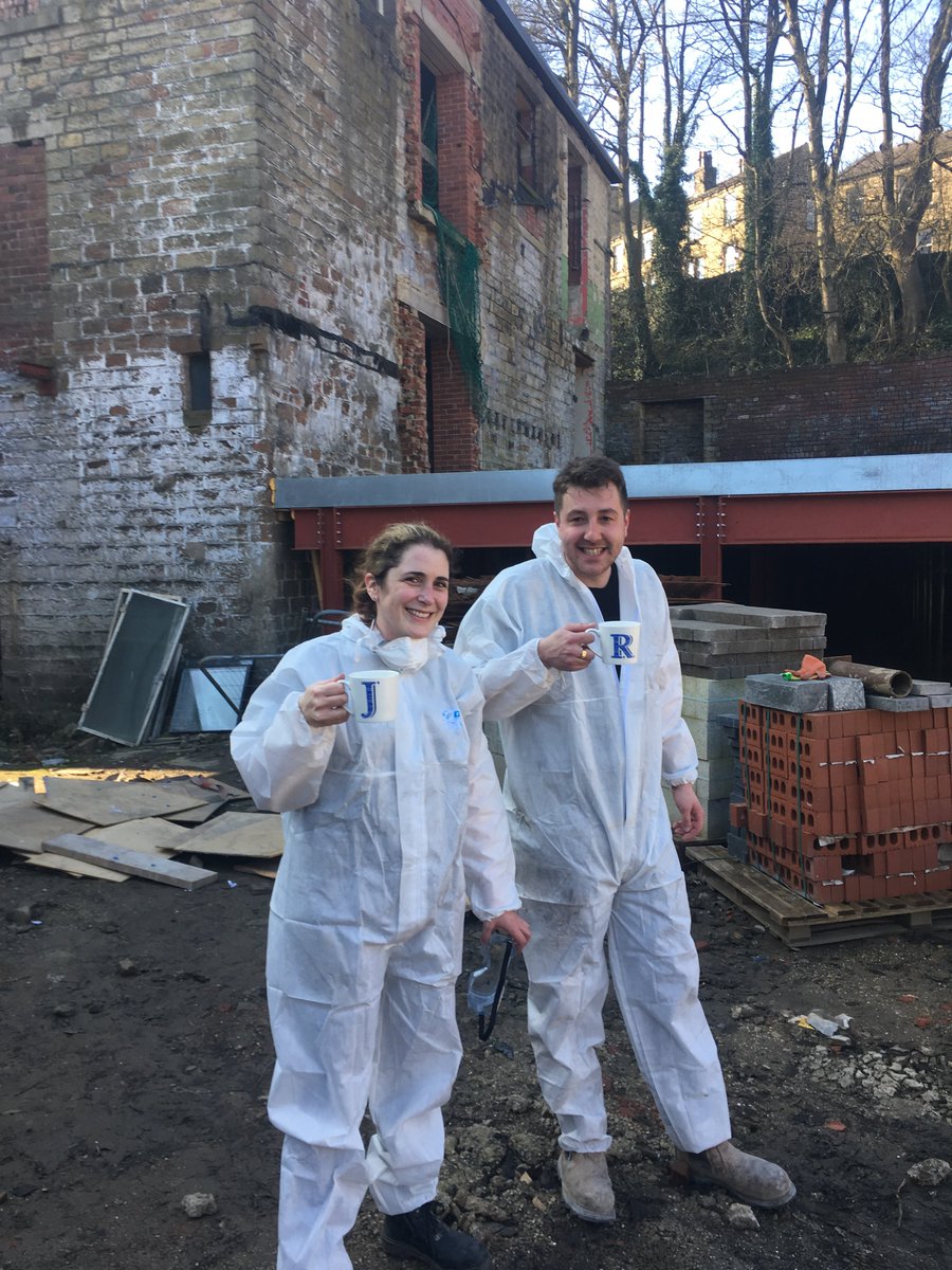 Colnevalleystor's tweet photo. #1stMarch White Rabbits....no its @jill_hep &amp; @RyanJamesMorri3. As we step into spring, we are springing into action here at Colne Valley Self Storage getting our Mill 2 ready for more storage space, to be completed in April/May 2019..Watch this space!!! #slaithwaitehour #Friyay https://t.co/6bWRWixPN1