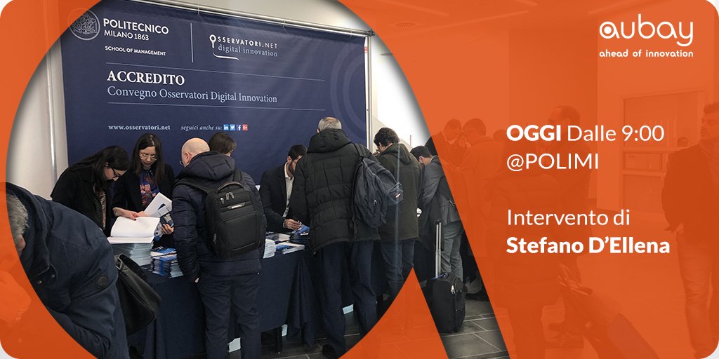aubayitalia's tweet photo. Dalle 10.50 @StefanoDEllena, direttore della Business Unit Insurance, porta il punto di vista di @Aubay sull’utilizzo di #Blockchain e #DLT, descrivendo alcuni progetti in corso negli ambiti #identitàdigitale, distributed AI e #IoT.
#iov19, @Osserv_Digital, @valeriaportale https://t.co/hWcmexfS1e