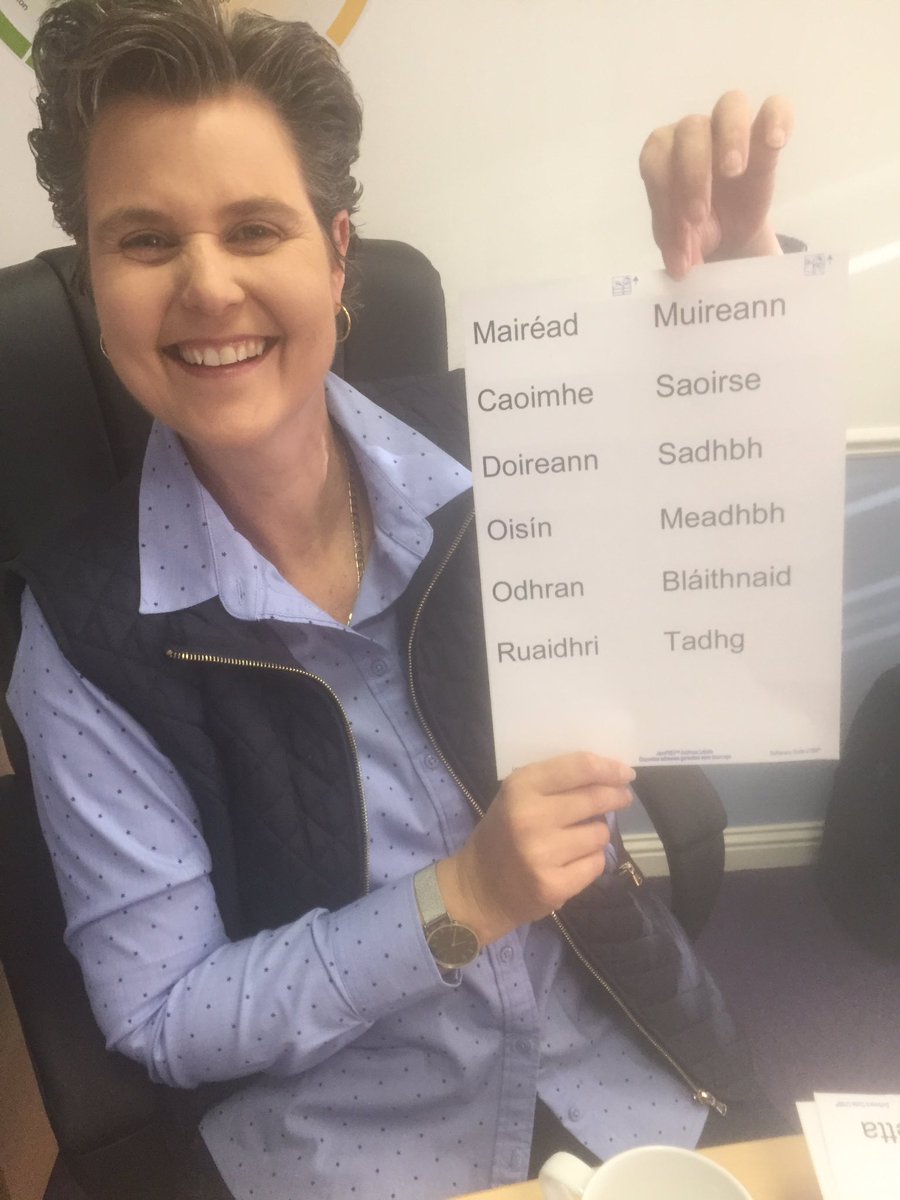 Thea got pranked today with some wonderful Irish names (for fake participants) — great sport!