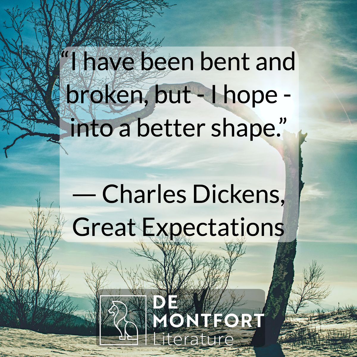 Wise words from Charles Dickens. Remember, you don't have to take this journey alone.

#PositiveMentalAttitude #PositiveVibes #writerscommunity #writer #author #ChangeTheGame #changeyourfuture #quote #mentalhealth