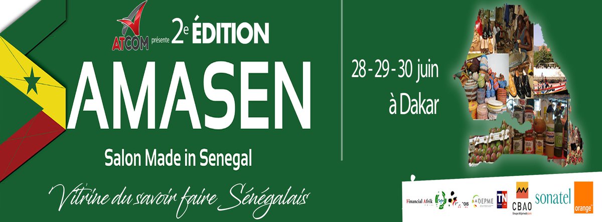 salonsamasen's tweet photo. Hello people!
Le groupe Atcom revient avec la deuxième édition du Salon Made in Sénégal, les 28,29 et 30 juin 2019 à Dakar ! 
Rendez vous sur notre site https://t.co/A7fnyQ7R7t pour plus d'informations
#Samasen2019 ,vitrine du savoir faire sénégalais!
#Senegal #kebetu #team221 https://t.co/WQ4fTaHChT