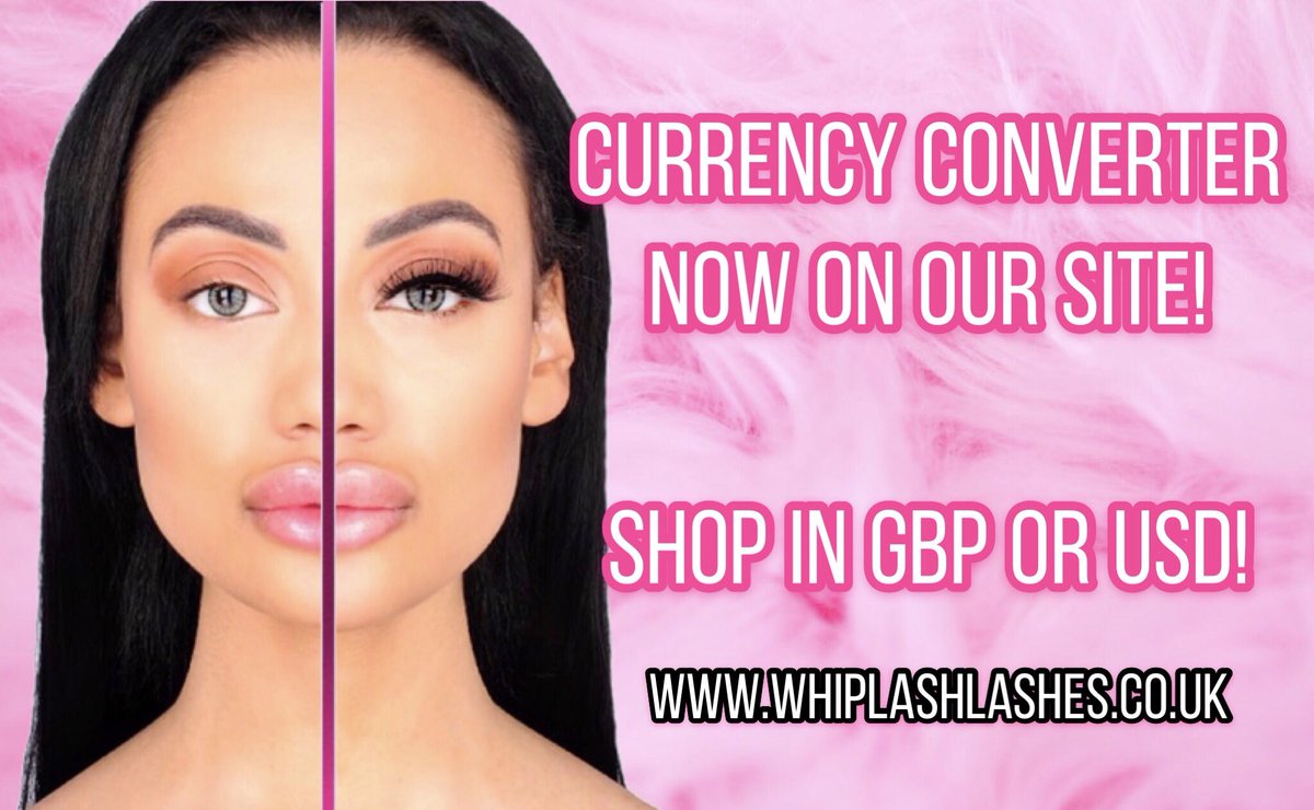 You can now shop in GBP or USD! Due to high demand we have now added this option!  Whiplashlashes.co.uk