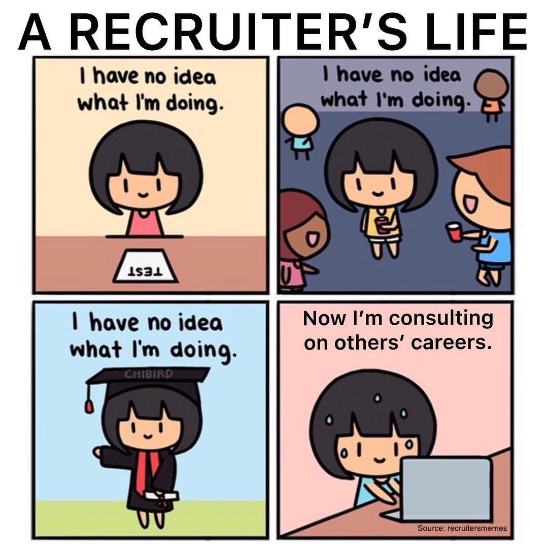 skeeledHR's tweet photo. Can you relate? 🙈😬 #RecruiterLife #RecruiterStruggles #recruitment https://t.co/VZEp0Hg6hO
